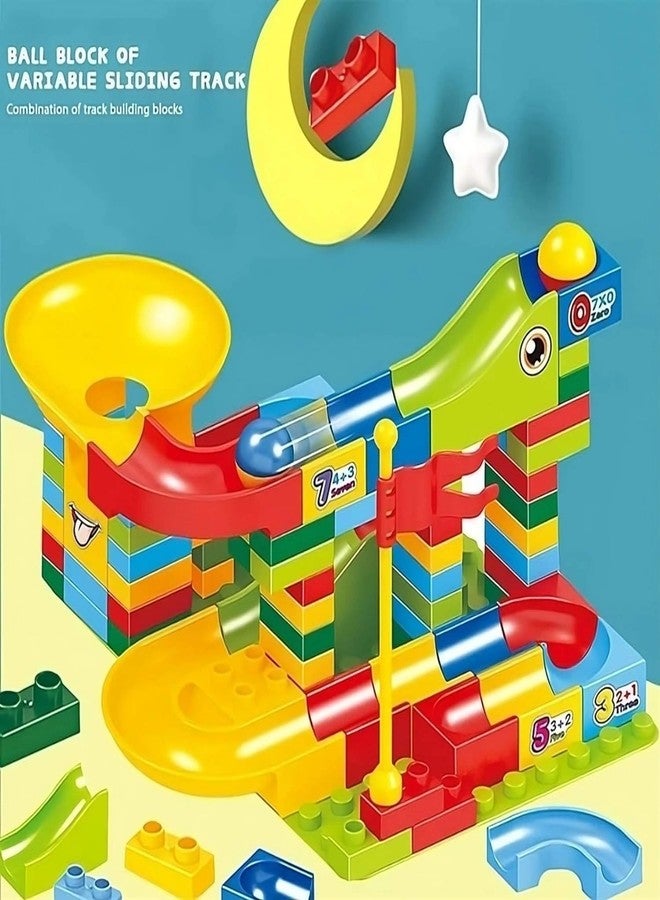 Oupstrive 100PCS Assembly Block Marble Run Slide Track Building Blocks Funnel Slide DIY Sets Bricks Kids Toys (Multicolor, Pack of 1) - Image 4